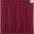 Burgundy Backdrop Curtains 4 Panels - Wrinkle-Free Polyester Photography Drapes for Baby Shower & Birthday Party - 16 X10FT