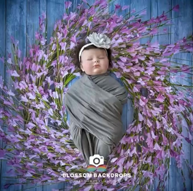 Blossom Flowers Decoration Wallpaper Newborn Baby Photography Background Backdrop Newborn Kids Baby Portrait Backdrop Photoshoot Photo Studio (White Dream)