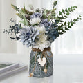 Leftover Fake Flowers in Vase,Faux Flowers in Vase,Table Centerpieces for Dining Room,Flower Centerpieces for Tables,Artificial Flowers,Kitchen Decor,Coffee Table Decor