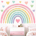 Large Rainbow Wall Stickers Kids Inspirational Wall Decal for Girl Bedroom Peel and Stick Watercolor Rainbow Wall Decals Pastel Pink You are Decor Vinyl Positive Art Murals for Baby Bedroom Playroom