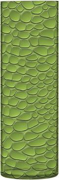 Flower Vase for Centerpieces, Green Crocodile Leather Texture Plastic Cylinder Vase, Clear Bud Vases for Home Wedding Office Table Decor