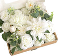 Lookein Artificial Flowers for DIY Wedding Decoration Bridal Bouquet Table Centerpieces Flower Garland Wreaths Aisle Arch Flower Decoration Home Decor, Vibrant Ivory