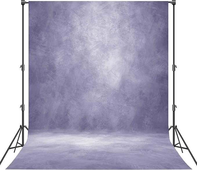 Abstract Professional Photography Backdrop for Portrait Photo Props Booth Background Photoshoot Studio with Polyester Fabric Roller Pocket on Top(8x12ft,Light Purple,No Stand)