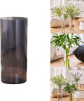 Clear Acrylic Flower Vase, Modern Unbreakable Decorative Cylinder Vase for Wedding Bouquets, Centerpieces, and Home Decor - 12cm Diameter, 30cm Height
