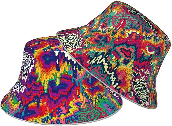 Bucket Hat Beach Summer Sun Hat Reversible Fisherman Hats Double Sided Wearing for Women Men Boys Girls