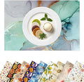 Placemats Set of 4-12x18in Waterproof Oilproof Heat Resistant Marble Pattern Table Mats, Easy Clean Wipeable Non-Slip for Kitchen Dining Outdoor Party Picnic Table Decoration