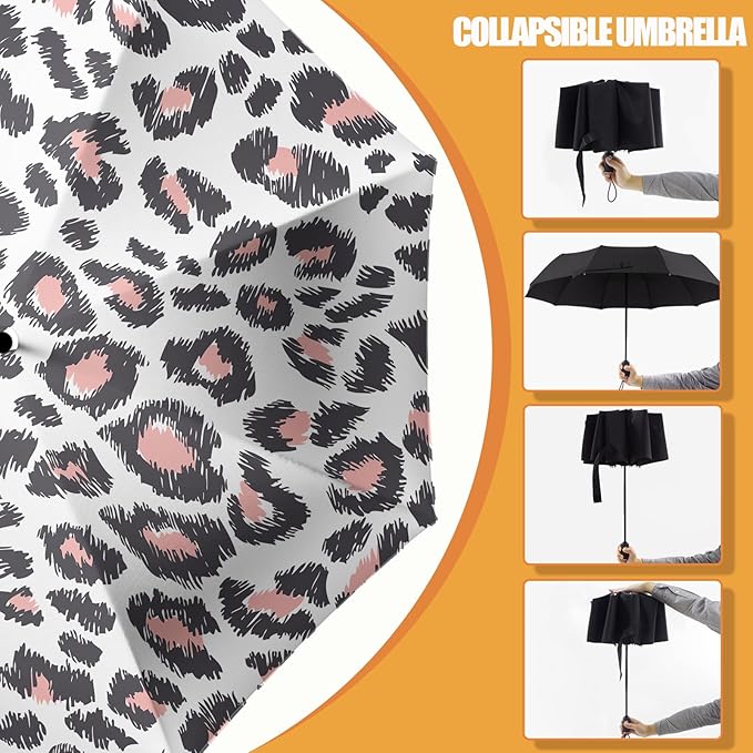 Small Compact Travel Automatic Folding Umbrella for Women, Portable Lightweight, Rain, Wind, UV Sun Shade
