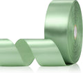 Sage Green Satin Ribbon 1-1/2 Inch 60 Yards Sage Green Fabric Ribbons for Gift Wrapping, Floral Arrangement, Crafts, Hair Accessories, Festival