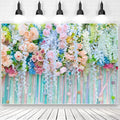 7x5ft Green Leaf Floral Wall Backdrop Flower Photo Background for Birthday Wedding Reception Miss to Mrs Bridal Shower Live Video Decorations
