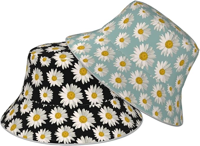 Hat Reversible Fisherman Hats Double Sided Wearing for Women Men Boys Girls