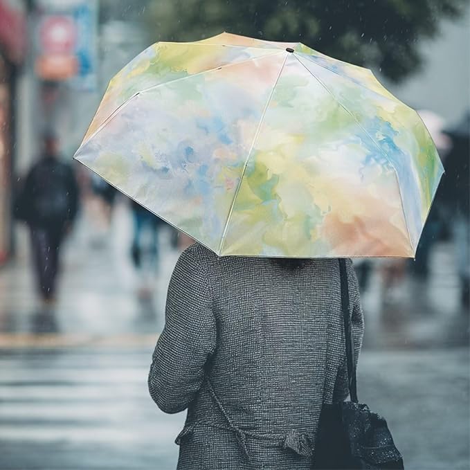 Umbrellas for Rain Lightweight Travel Umbrella 42" Canopy UV Protection Sun Umbrella Windproof Compact Umbrellas