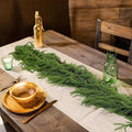 6FT Christmas Artificial Norfolk Pine Garland, Real Touch Faux Greenery Garlands for Mantle,Table, Window, Stairs, Banister, Fireplace, Wall, Door, Home, Indoor Outdoor Holiday Xmas Decortions