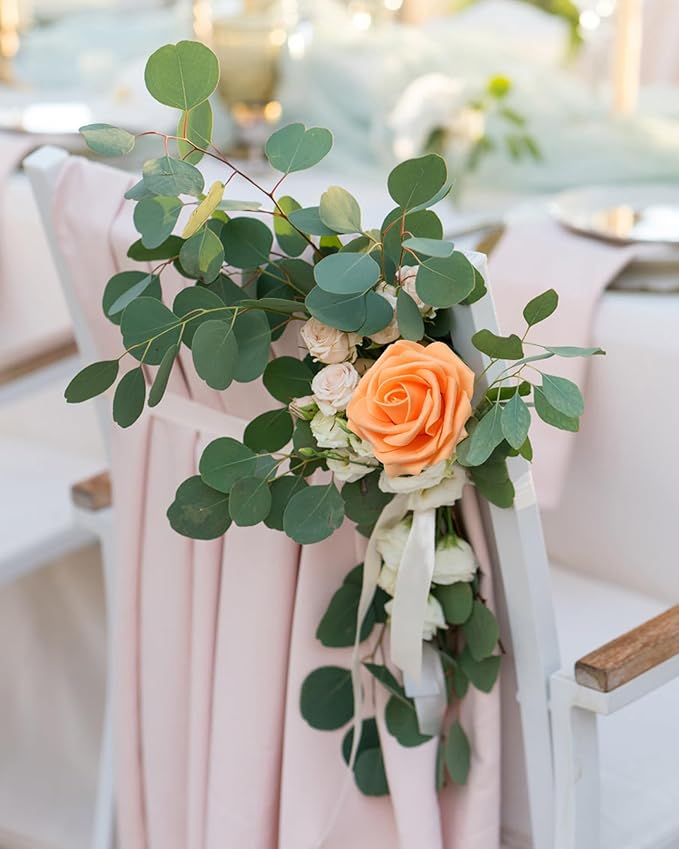 JOYLEX Artificial Flowers Realistic Roses, Real Looking Fake Roses with Stem for DIY Wedding Bouquets Centerpieces Bridal Shower Party Home Romantic Decorations (Orange, Regular 3" - 200pcs)