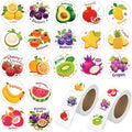1000 Pcs Fruit Stickers Bulk 2 Roll 1 Inch,Food Pineapple Banana Mango Watermelon Strawberry Sticker Pack Gift for Party Favors Book Water Bottles Laptop,Vegetable Stickers for Kids Boys Girls School