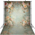 Mocsicka Abstract Floral Backdrop for Photography 7x5ft Retro Green Spring Watercolor Painting Floral Background Newborn Baby Shower Princess Girls Portrait Decoration Backdrop