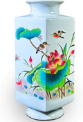 MTME Porcelain Figurines, Jingdezhen Decorative Flower vase, Home Decor, Wedding Gifts, Aesthetic Sculpture Home décor (Lotus)