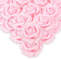 IPOPU Artificial Roses,50PCS Pink Glitter Roses Bouquet Glitter Flowers for Crafts DIY Wedding Bouquet Home Party Decoration(Pink)