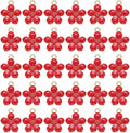 MECCANIXITY Enamel Charm Cherry Blossom Alloy Cute Small Flower Charm Gold Plated Pendant for Jewelry Making