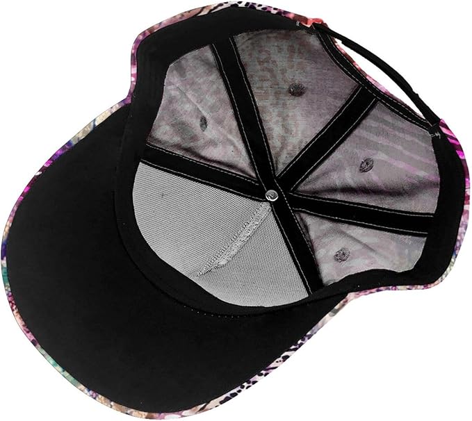 Pastel Cornflowers Floral Baseball Cap Dad Hats All-Over Print Fashion Accessory 100% Polyester Adjusts to Fit Most
