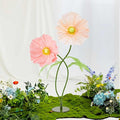B-COOL Artificial Giant Flowers for Wedding Decoration: Pink Huge Flowers 5.58 ft Large Paper Flower Champagne Faux Floral for Reception Arrangements Photographic Props Party Background Decor