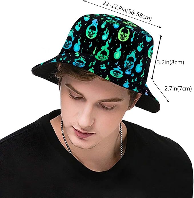 Bucket Hat for Women Men Funny Halloween Hats Packable Outdoor Fisherman Hats Caps Unisex
