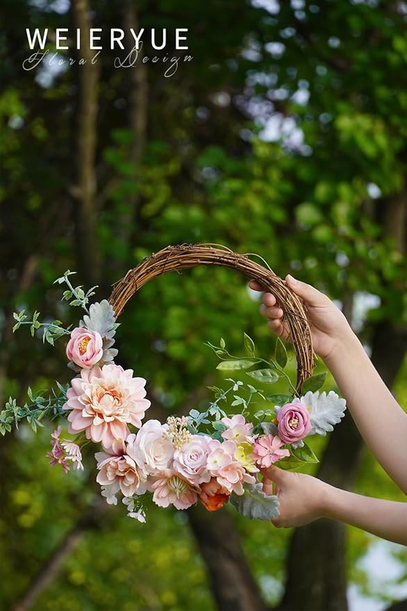 Pink Artificial Flowers Combo Box Wedding Decor,Fake Flowers,Flowers for Decoration,Silk Flowers for Home Decor Indoor,Cake Flowers,Faux Flowers for Crafts