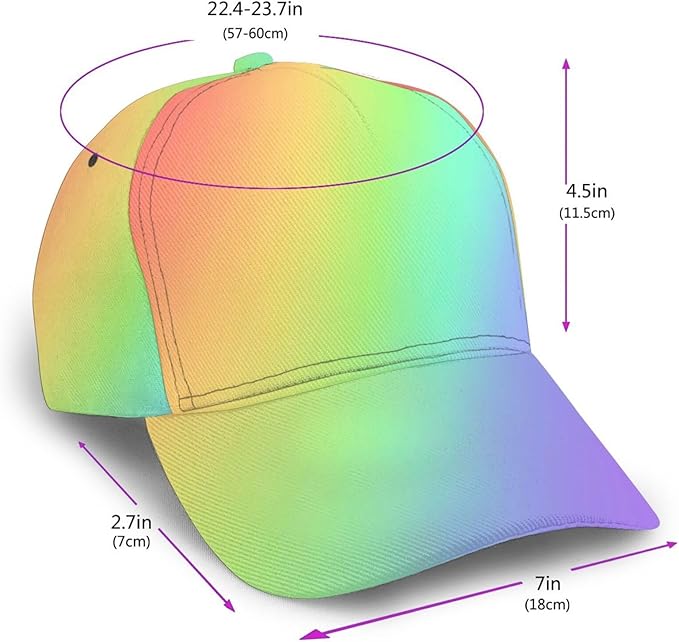 Pastel Cornflowers Floral Baseball Cap Dad Hats All-Over Print Fashion Accessory 100% Polyester Adjusts to Fit Most