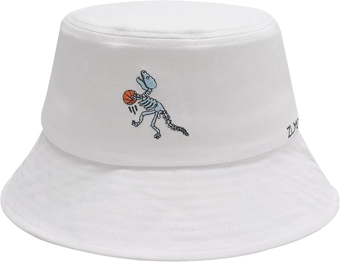 ZLYC Unisex Fashion Embroidered Bucket Hat Summer Fisherman Cap for Men Women