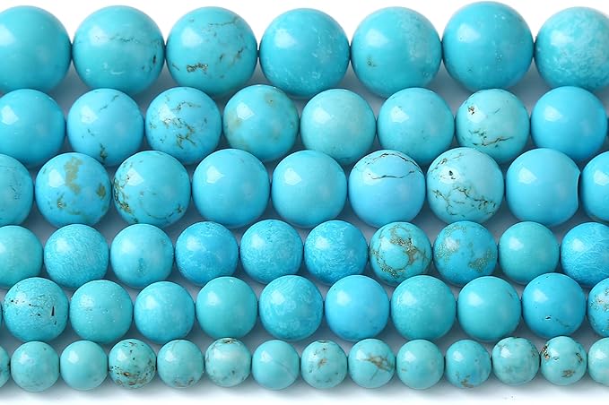 8MM 46PCS Natural Stone Turquoise Beads for Jewelry Making DIY Bracelet