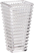 MCMCNCUIU Crystal Vase, Large Crystal Vases for Flowers, Clear Large Flower Vase, Modern Glass Vases for Living Room, Bedroom, Kitchen, Dining Table, Mantle, Wedding, 9 Inches