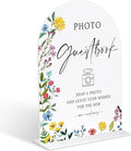 Acrylic Wedding Signs Photo Guest Book Sign for Reception, 6x8" Floral Themed Arch Acrylic Table Decor, Love Is In Bloom & Baby In Bloom Decorations for Baby Shower Bridal Shower Engagement