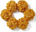 DuHouse 8.7" Silk Hydrangea Flower Heads with Stems Fake Hydrangeas Flowers for DIY Wedding Centerpiece Home Decor,Pack of 6(Mustard Yellow)