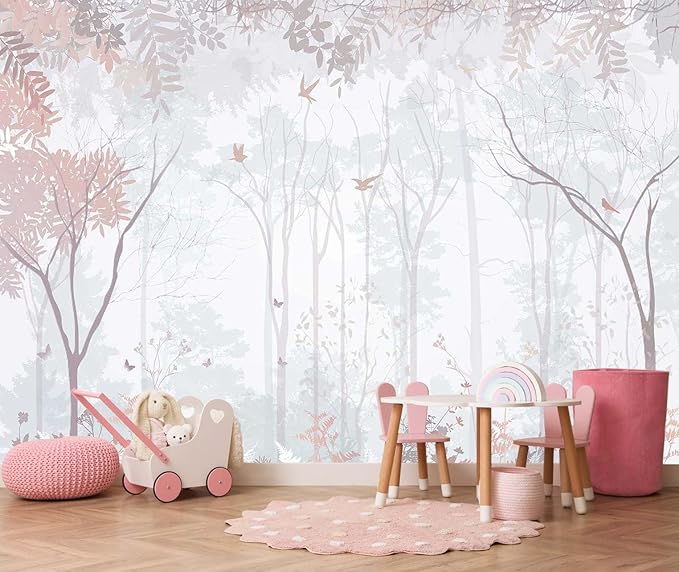 Forest Wallpaper Mural for Bedroom Living Room Kid's Room(Not Self-Adhesive)