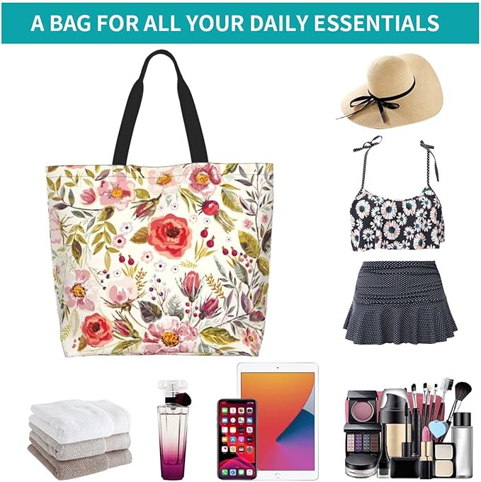 Sunflower Tote Bag For Women, Waterproof Shoulder Bags Big Reusable Grocery Handbag For Shopping Picnic Work Beach