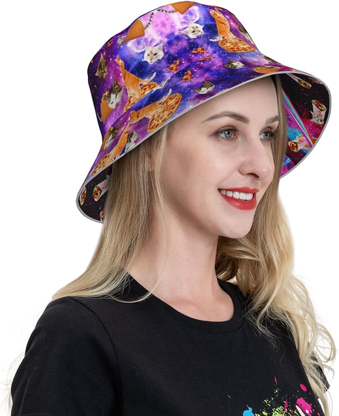 Hat Reversible Fisherman Hats Double Sided Wearing for Women Men Boys Girls