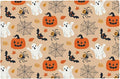 Placemats 4 pcs Halloween Double-Layer Imitation Linen Place Mats Non-Slip Heat-Resistant Tablemats for Home Restaurant Hotel 18×12 Inch