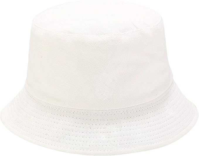 Flower Reversible Bucket Hat Cotton Summer Travel Beach Sun Hats Emboridery for Women Men