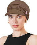 Chemo Headwear Viscose Newsboy Cap for Women Fall and Winter Hats