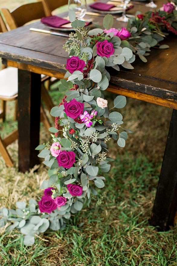 Artificial Roses 16pcs Velvet Deep Pink Roses Silk Flowers 3.94" Roses Artificial Flowers for Wedding Flowers for Centerpieces Home Party Decor (Deep Pink)