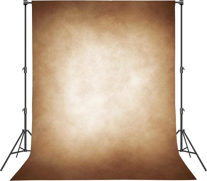 Abstract Latte Brown Professional Photography Backdrop for Adult Portrait Photo Props Booth Background Photoshoot Studio with Thick Ployester Fabric Roller Pocket on Top (8x10 ft)