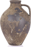 Wabi Sabi Decor Rustic Vase with Handle, Distressed Farmhouse Vase for Home Decor, Vintage Pottery Terracotta Vases for Home Decor, Living Room, Kitchen, Bedroom, Shelf, and Table Centerpiece
