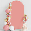 Wokceer 6.6FT Wedding Arch Cover Spandex Fitted Wedding Arch Stand Covers Round Top Chiara Arch Backdrop Cover for Birthday Party Ceremony Banquet Decoration Dusty Rose