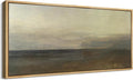 SIGNFORD Extra Large Framed Canvas Print Wall Art Misty Seashore at Dusk Peaceful Beach Landscape Illustrations Modern Art Relax/Calm Warm for Living Room, Bedroom, Office - 60"x30"