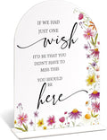 You Should Be Here Wedding Memorial Table Sign, Wild Flower Arch Acrylic Wedding Signs for Reception, Love Is In Bloom Bridal Shower Floral Engagement Party Decorations, 6x8 Inch