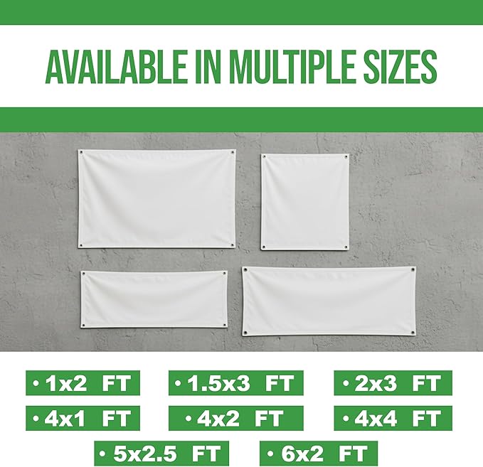 Custom Large Banner by BCB Print | Personalized Polyester Wall Hanging Banner for Outdoor Use | Add Your Image, Text, or Logo for Business, Birthdays, Graduations & Events | Made in USA | HD Print.