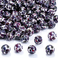 100 PCS 10mm Resin Beads Bulk for Bracelet Making Kit, Heart Printed Round Loose Beads for Jewelry Earring Necklace Rings Art Craft DIY Projects