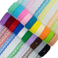 20 Rolls 200 Yards Mixed Color Floral Pattern Fabric Lace Ribbon