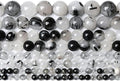 4MM 86PCS Natural Crystal Stone Black Rutile Quartz Gemstone 2A Grade Loose Beads for Jewelry Making DIY Bracelet Necklace Semi Precious Beads 1 Strand