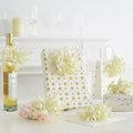 HUIHUANG Ivory Bows for Gift Wrapping, White Curly Ribbon Bows Self Adhesive Burst Gift Bow for Presents, Wine Bottle, Treat Bags, Wrap Accessories, Bridal Shower Wedding Party Favor - 6 Counts
