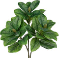 Briful 3PCS Faux Magnolia Stems 32.5'' Long Stem Artificial Magnolia Leaves Branches Fake Greenery for Home Office Vase Table Centerpiece Arrangement Decor